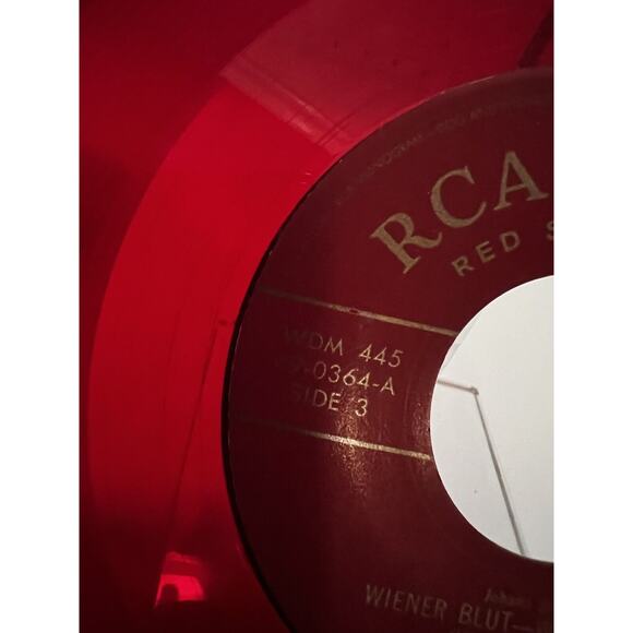 Red Vinyl Set Strauss Waltzes Boston Pops Orchestra Box Set of 4 RCA Victor 1949 - Picture 9 of 16